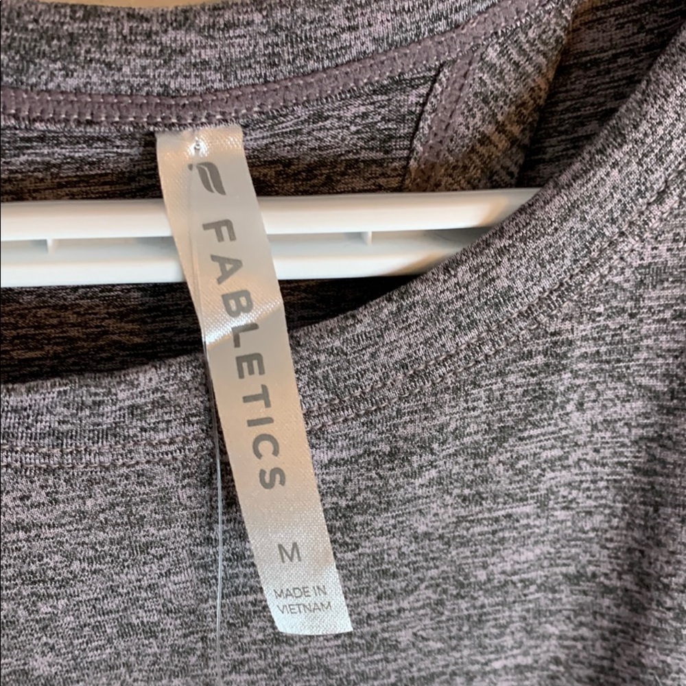 Fabletics Gray Relaxed Tank Top Open Twist Back - Picture 3 of 11
